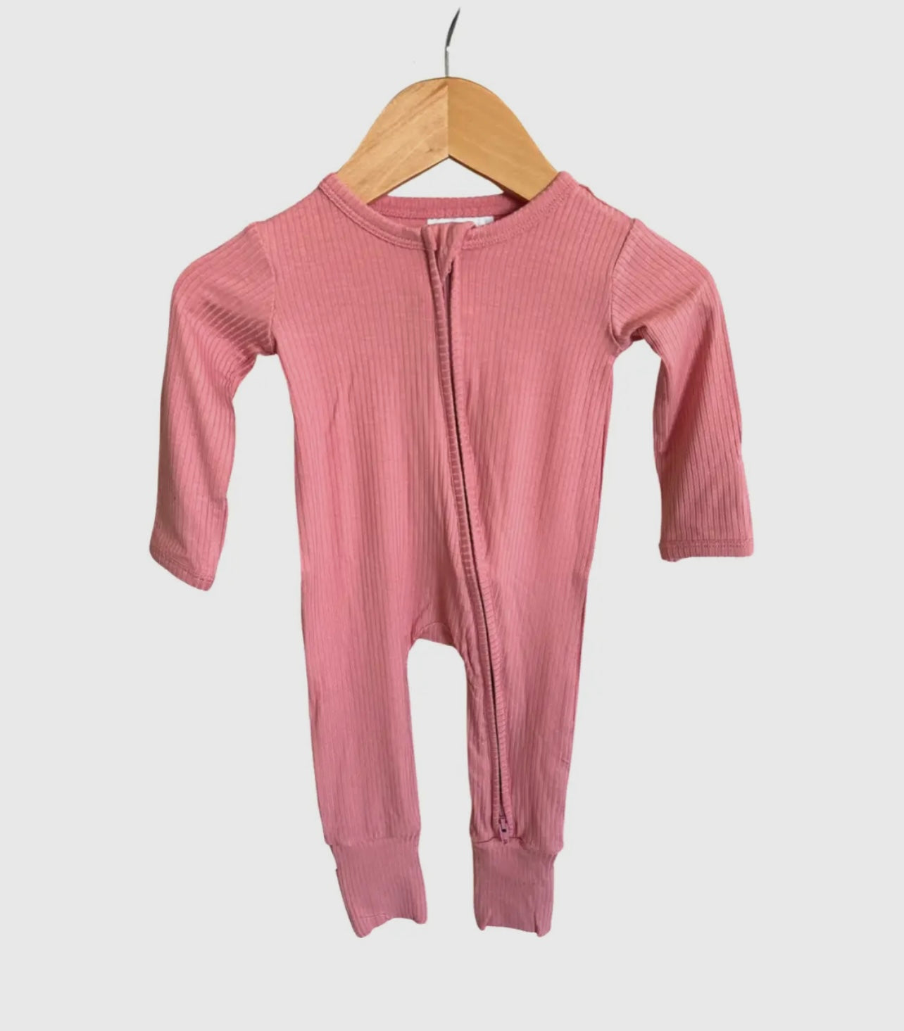 Pink Ribbed Bamboo Sleeper