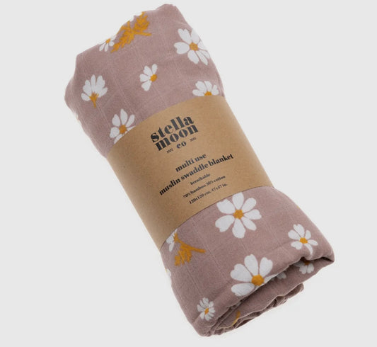 Daisy Flower Swaddle Blanket