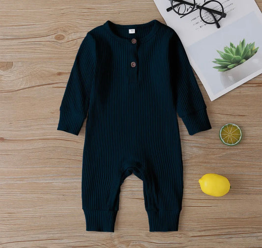 Navy Cotton Jumpsuit