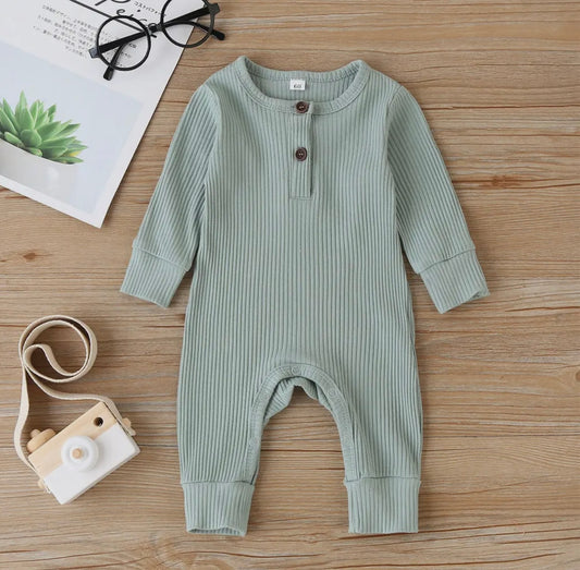 Sage Cotton Jumpsuit