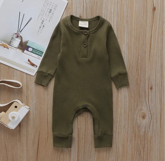 Olive Cotton Jumpsuit